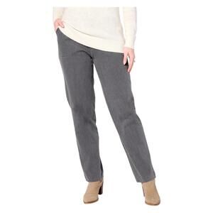 Denim & Co. Women's Original Waist Stretch Side Pocket Pant Grey - Petite